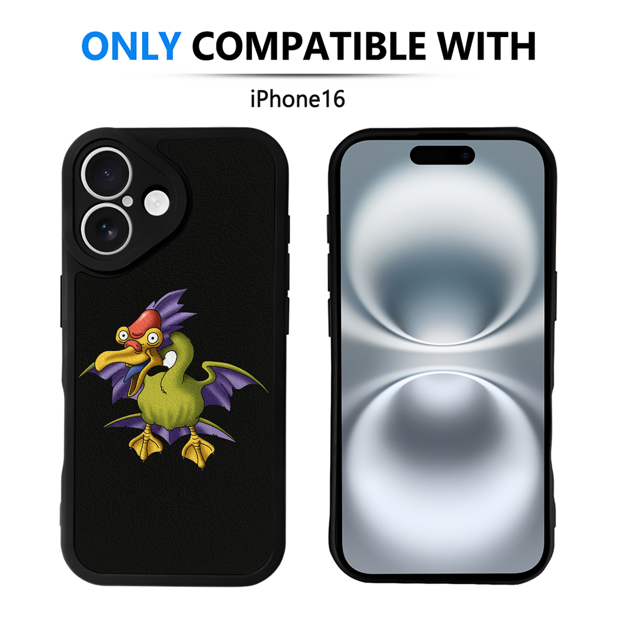 （画像用） ドラゴンクエスト Doragon Kuesuto Dragon Quest 【iPhone 16シリーズ対応】シリコンスマホケース（レザー調） 材質：シリコン